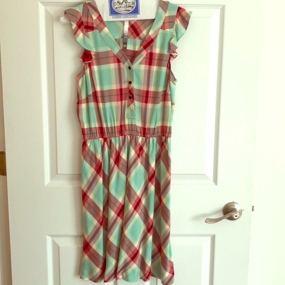 Mint Green and Red picnic dress